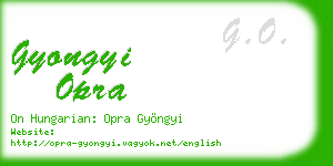 gyongyi opra business card