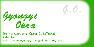 gyongyi opra business card